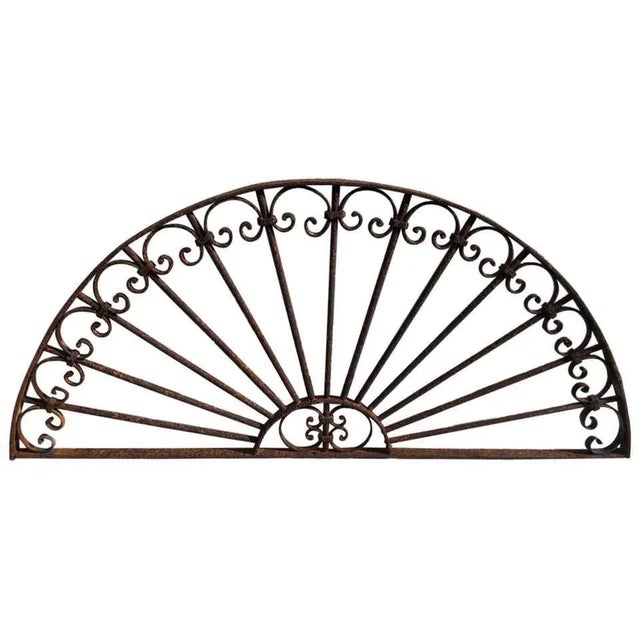 Mid 19th Century Antique Wrought Iron Decorative Transom or Window Guard For Sale - Image 12 of 12