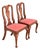 Henkel Harris Queen Anne Solid Cherry Wood Side Chairs or Dining Chairs, Pair For Sale