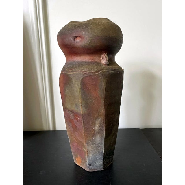 1980s Wood-Fired Ceramic Vase by Paul Chaleff For Sale - Image 5 of 13