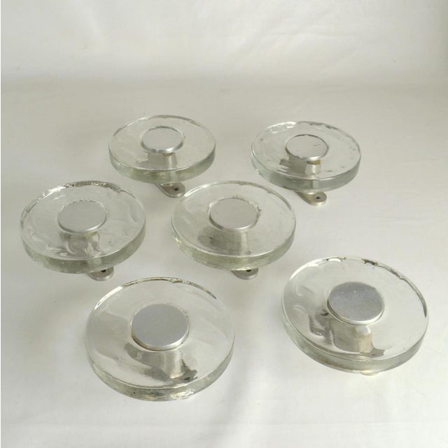 Architectural Pairs of Clerar Glass Push Pull Double Door Handles, 1960s, Set of 2 For Sale - Image 8 of 15