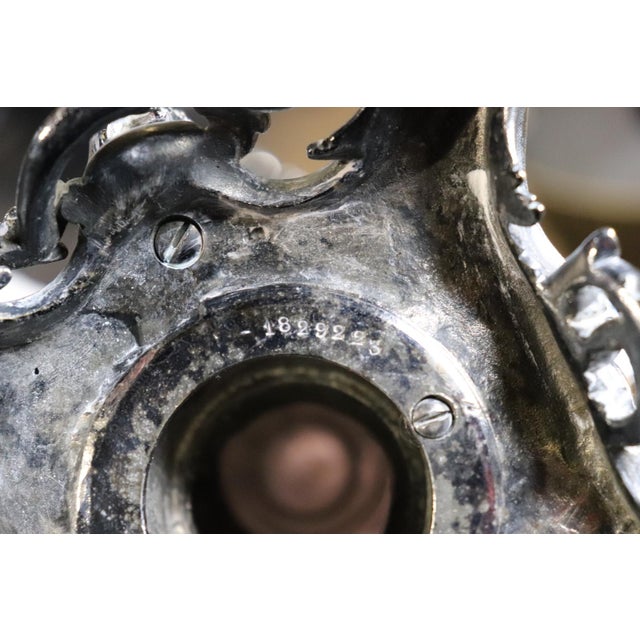 Christofle Pair of Signed Christofle Silver Plated Conch Shell Large Scale Candelabra For Sale - Image 4 of 12