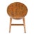 A late Qing Dynasty elm stool from China, dating to 1875-1900, with a broad circular seat raised on four square, gently...
