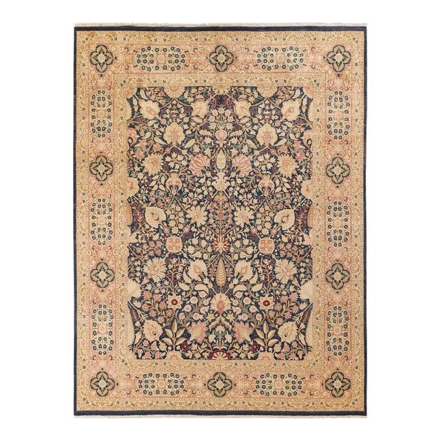 Mogul Collection Hand-Knotted Area Rug - Blue 8' 1" x 10' 5" For Sale - Image 9 of 9