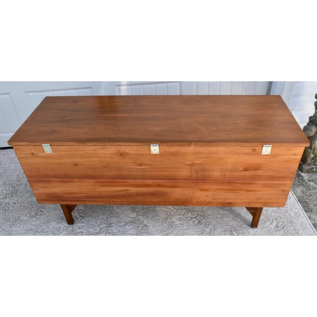 Vintage Lane MCM Walnut Cedar Chest on Legs For Sale - Image 13 of 15