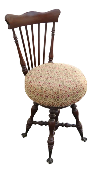 Early 1900s Claw Feet Piano Stool Chair