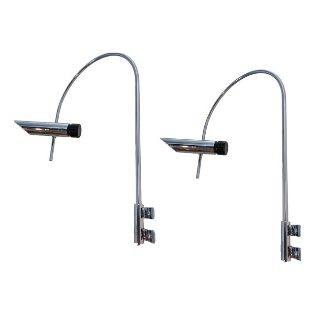 Tharsis Wall Sconces attributed to LP Oliva for Fase, 1970s, Set of 2 For Sale