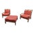 Guy Chaddock Oversized Country French Ladderback Chairs and Ottoman Set For Sale