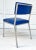 Vintage Bright Blue and Steel Modern Chair For Sale - Image 4 of 12