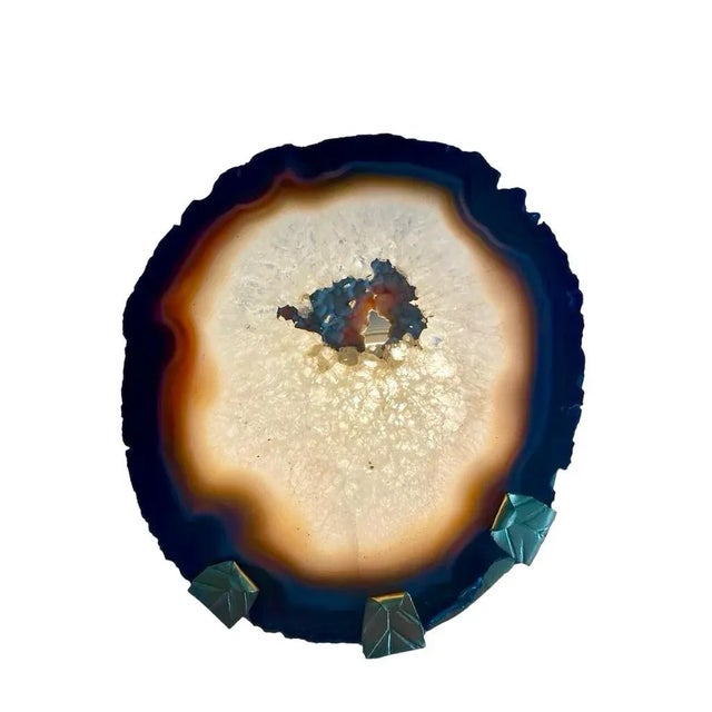 Marjorie Skouras Design Natural Agate "Marta” Wall Sconce by Marjorie Skouras, Gold Finish - a Pair For Sale - Image 4 of 7