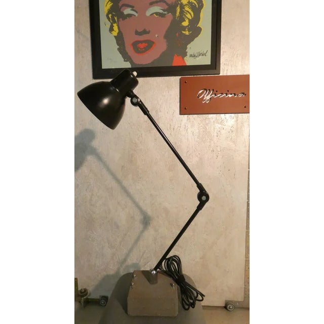 Industrial Table Lamp with Stone Base from Officina di Ricerca, Circa 1970s For Sale - Image 11 of 13