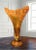 Vintage Acrylic Vase: Orange Yellow Sunflowers in Bas Relief For Sale - Image 11 of 12