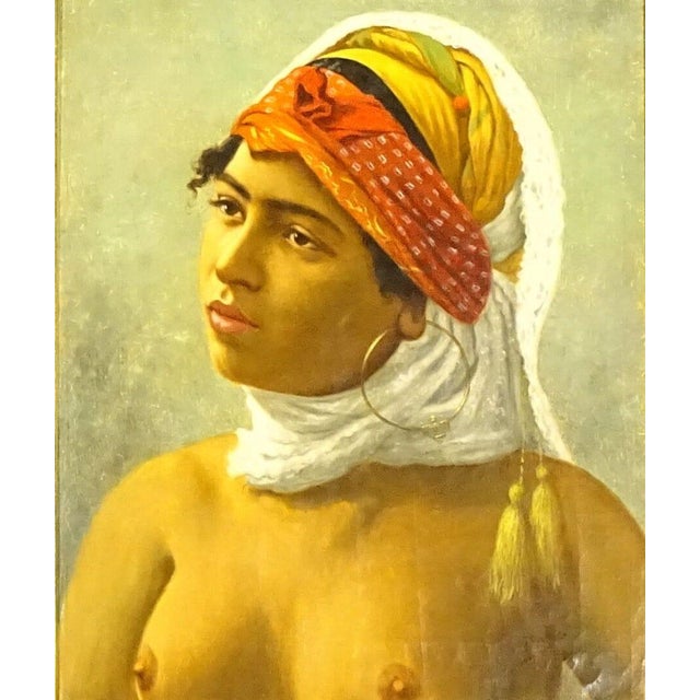 Luis Anglada Pinto, Nude Young Oriental Woman, 1920s, Oil Painting on Canvas, Framed For Sale - Image 3 of 9