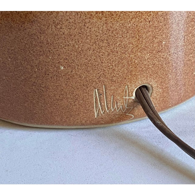Mid-Century Modern Vintage Gordan and Jane Martz Stoneware Lamps - a Pair For Sale - Image 3 of 8