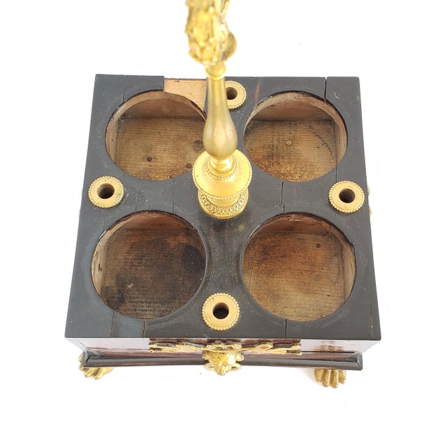 Antique Empire French Gilt Bronze Inkwell For Sale - Image 11 of 12
