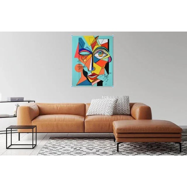 The overall effect of this fine piece of art is one of vibrant energy and emotion. The bold colors and abstract forms...