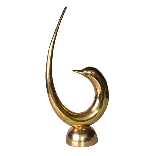 1970s Mid-Century Bronze Dolphin Sculpture For Sale