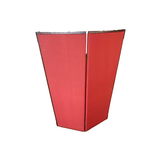 Orange Vintage Mid Century Modern Needlepoint Joan Miro Style Small Room Divider Wall Art Faux Bamboo Abstract For Sale - Image 8 of 10