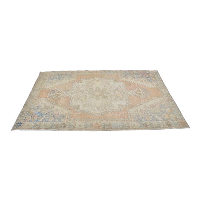 Oushak Handknotted Wool Carpet For Sale