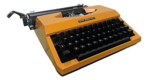 Dutch 10/50 Yellow Typewriter with Case from Sperry Remington, 1970s