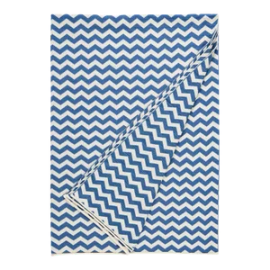 Schumacher Chevron Throw in Blue & White