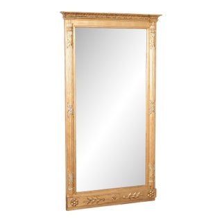 Early 19th Century Swedish Gold Giltwood Neoclassical Mirror For Sale