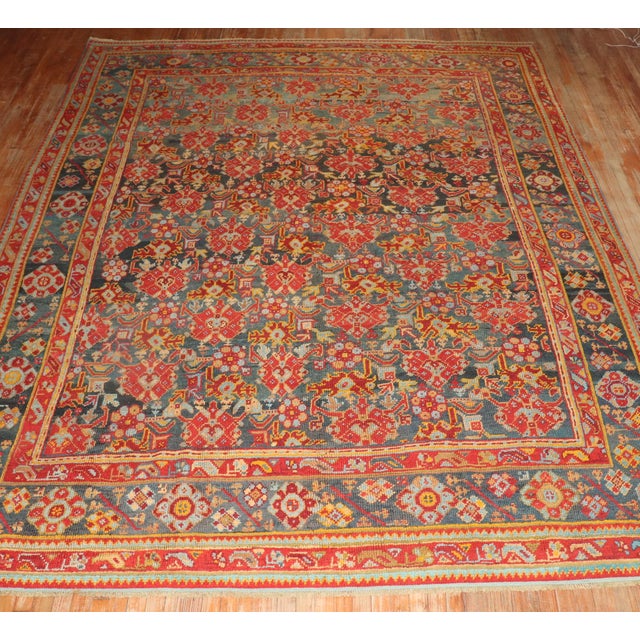 Antique Zabihi Collection Turkish Oushak Room Rug - 9'6" x 12'10" For Sale - Image 11 of 11