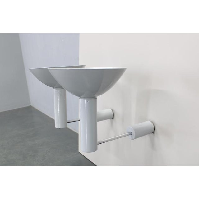 Mid-Century Modern Adjustable Aluminium Wall Lights, Germany, 1970s, Set of 2 For Sale - Image 4 of 12