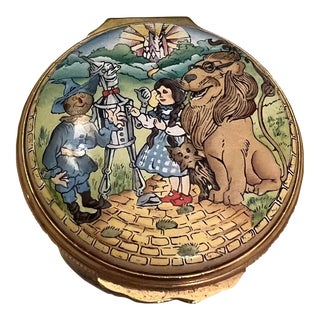 Halcyon Days Vintage Enameled Wizard of Oz Trinket Box For Sale