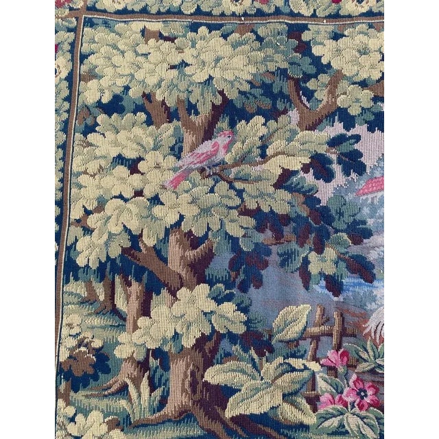 1950s Vintage French Jacquard Tapestry For Sale - Image 5 of 18