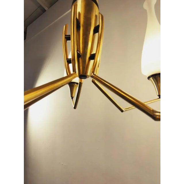 Vintage Chandelier with 5 Lights by Oscar Torlasco For Sale - Image 6 of 11
