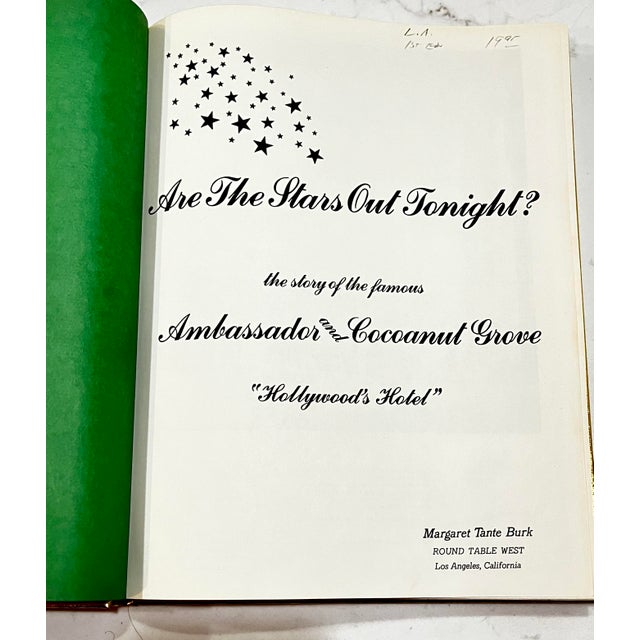 Vintage Hollywood History 1980s Are the Stars Out Tonight? The Story of the Famous Ambassador and Cocoanut Grove "Hollywood's Hotel", Hardcover For Sale - Image 11 of 13