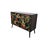 Black Two-Door Sideboard in Wood and Glass, 1980s For Sale - Image 8 of 8