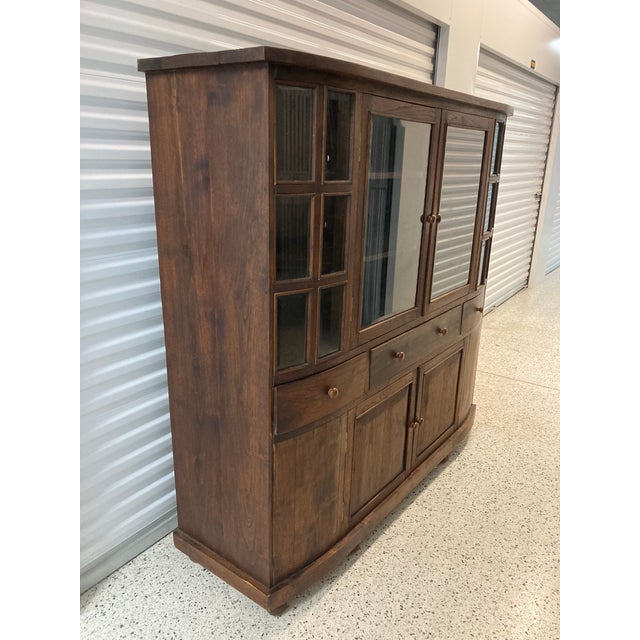 Late 20th Century Vintage Amish Made Solid Wood Haberdashery or Butler’s Pantry For Sale - Image 11 of 11