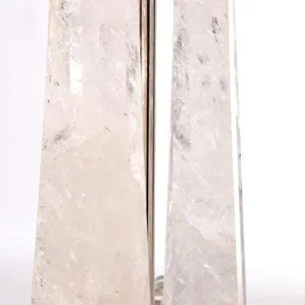 Not Yet Made - Made To Order Rock Crystal Obelisk Table Lamps by Marcelo Bessa - a Pair For Sale - Image 5 of 6