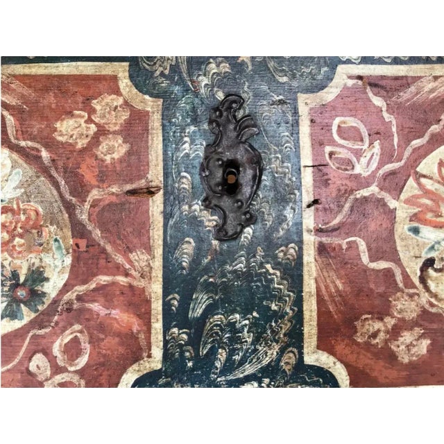 19th Century Painted Pine European Blanket Chest For Sale - Image 11 of 13