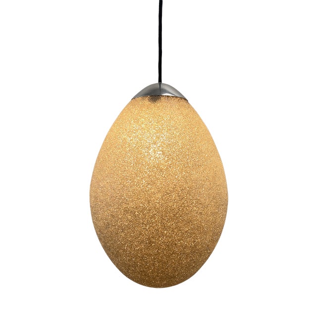 Drop-Shaped Pendant Lamp in Plastic Granules, Germany, 1970s For Sale