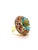 Bochic “Orient” Vintage Diamond, Blue Topaz & Pink Tourmaline Ring Set 18K & Sil For Sale - Image 10 of 11