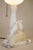 Art Deco 1930s Art Deco Carved Alabaster Marble Two Love Birds Sculpture FairyTable Lamp Italy For Sale - Image 3 of 14