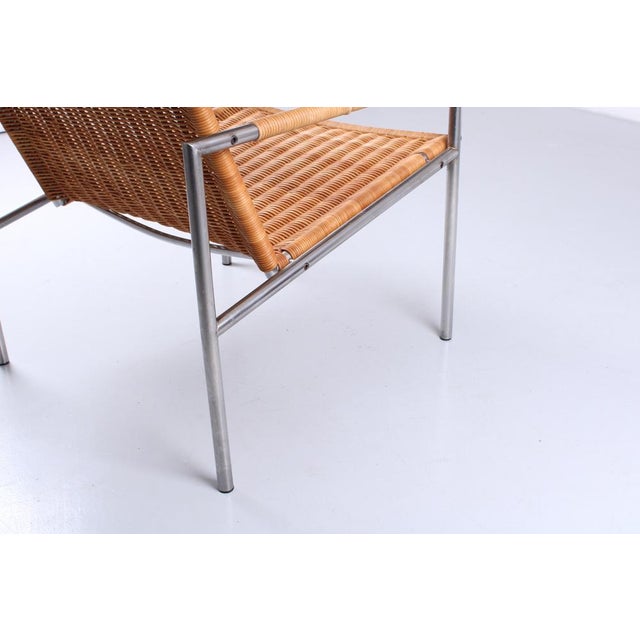 Rattan SZ01 Lounge Chair by Martin Visser for T Spectrum, 1960s For Sale - Image 12 of 18