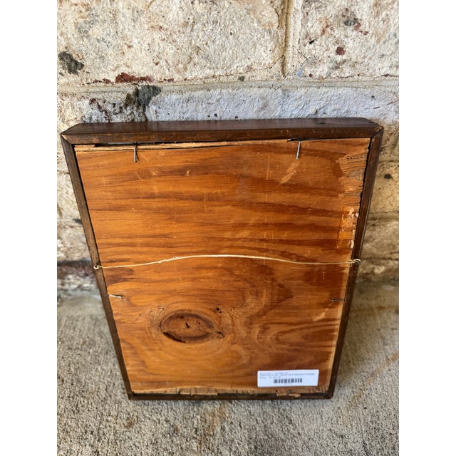 Vintage Textured Art in Original Frame For Sale - Image 17 of 18
