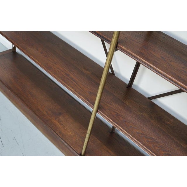 Large Oak and Iron Shelving Unit / Store Display by Theodore Scherf, France 1890s For Sale - Image 6 of 18