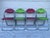 Modern Pop Art Folding Chairs in Metal, 2000s, Set of 4 For Sale - Image 9 of 18