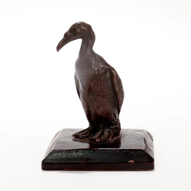 A fine miniature bronze sculpture. Modeled in style similar to the French Animaliers like Barye, Bonheur or Mêne. In the...