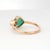 14k Gold Ring With Natural Diamond and Trillion-Cut Emerald, New For Sale - Image 18 of 18
