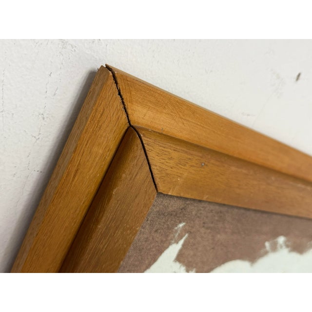 Mid 20th Century Artist Lace Framed Rustic Barn Painting, Circa 1963 For Sale - Image 5 of 12