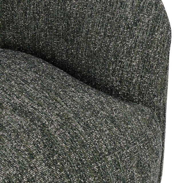 2020s Soft Forest Green & Charcoal Swivel Chair For Sale - Image 5 of 8