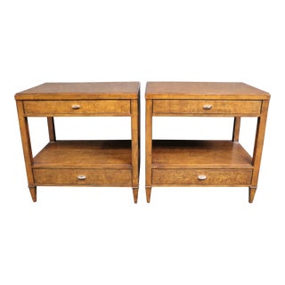 Contemporary Mediterranean Mahogany Nightstands/Side Tables For Sale