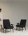 19th Century 19th Century France Mid-century Modern Black Wood Armchair For Sale - Image 5 of 11
