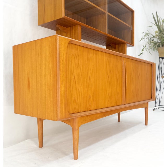 Mid-Century Modern Danish Mid Century Modern Tambour Door Credenza w/ Hutch Time Capsule For Sale - Image 3 of 12