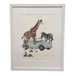 Jacquie Schmidt “Jungle Bug” Signed Limited Edition Framed Art Print Edition 13 of 130 For Sale